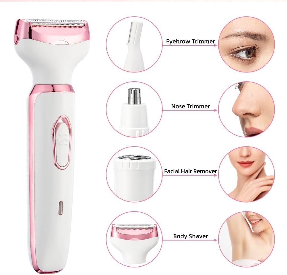 VelvaGlide™ — 4-in-1 Rechargeable Shaver